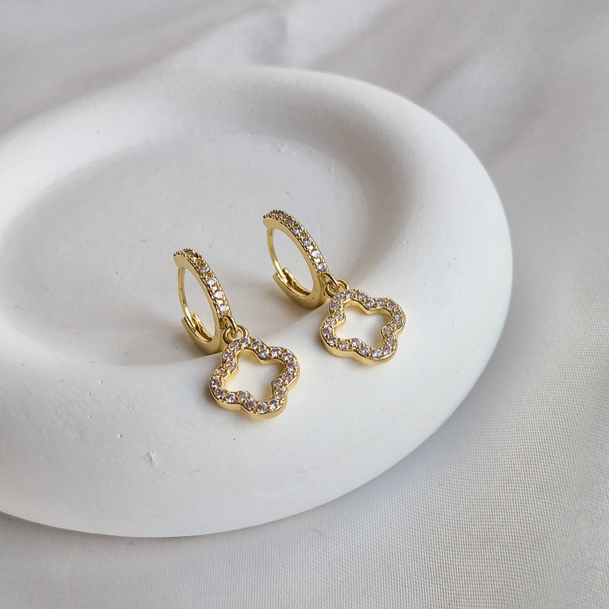 Zircon Clover Ohrringe