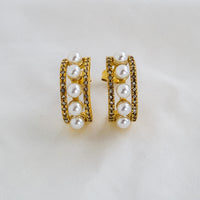 Pearl Zircon Earrings