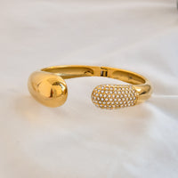 Bold gold bangle -waterproof, 18k PVD-plated, tarnish free