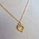 Heart necklace -waterproof, 18k PVD-plated, tarnish free