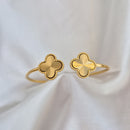 Gold clover bangle - waterproof, 18k PVD-plated, tarnish free