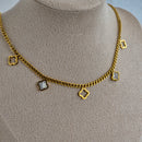 white clover necklace -waterproof, 18k PVD-plated, tarnish free