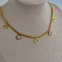 white clover necklace -waterproof, 18k PVD-plated, tarnish free