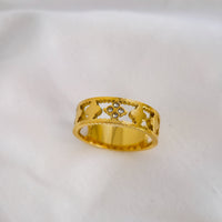 Zircon Clover Ring