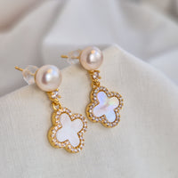 Clover Pearl Earrings