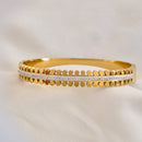 Crown bangle -waterproof, 18k PVD-plated, tarnish free