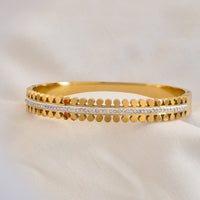 Crown bangle -waterproof, 18k PVD-plated, tarnish free