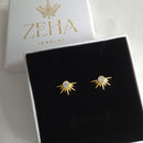 Celestia shine earrings- Sterling Silver, 18k PVD-plated