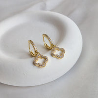 Zircon Clover Earrings