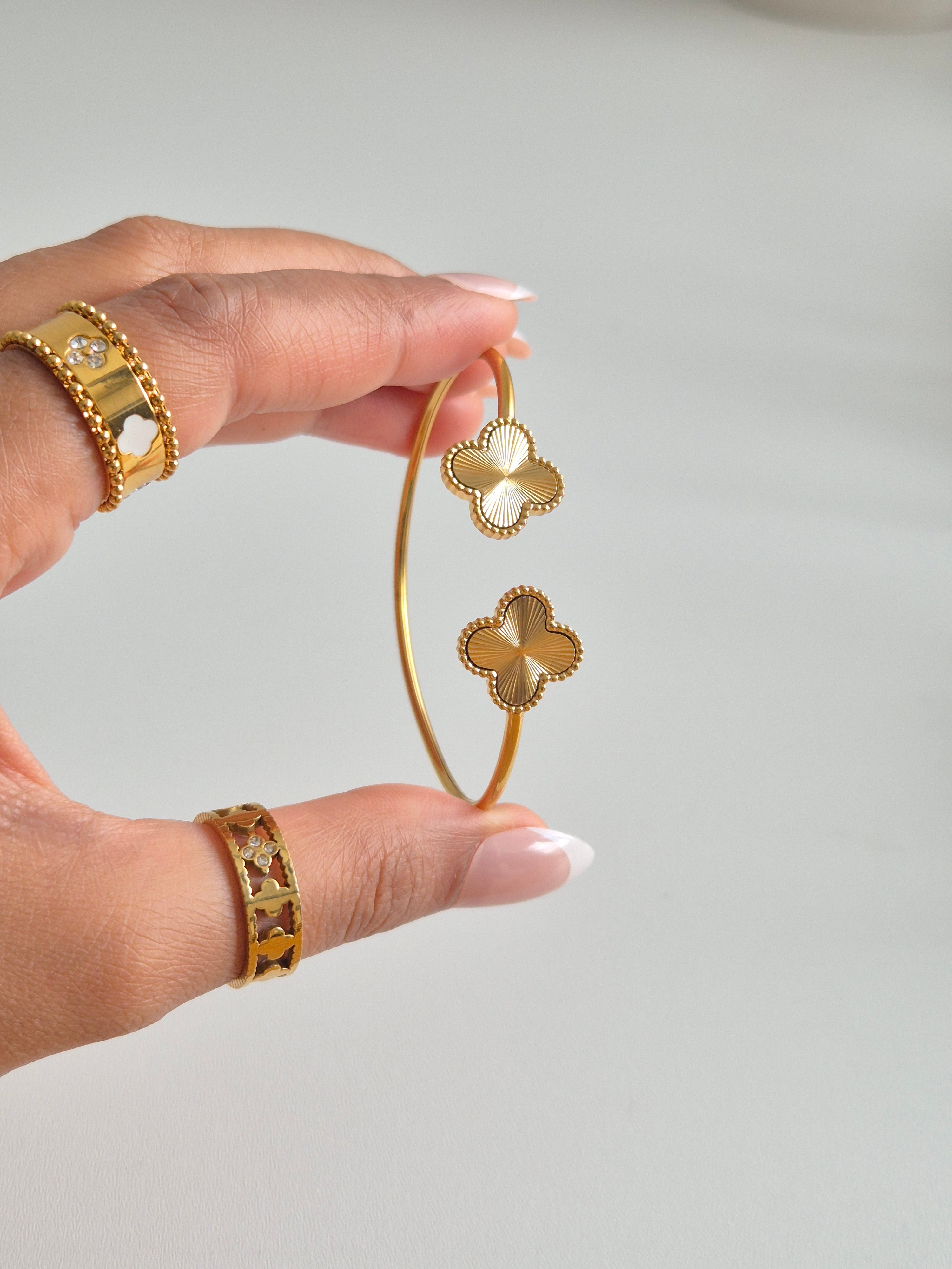 Gold Clover Armreif
